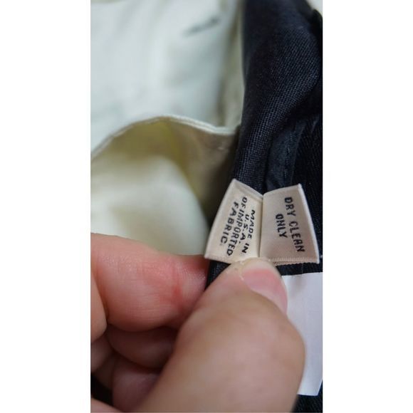 Marc Jacobs Black Silk Tapered Straight Leg Pants Sz 2 Front Slant Pockets‎ - Picture 5 of 7